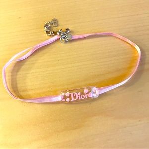 AUTHENTIC Christian Dior Baby Pink Choker Necklace